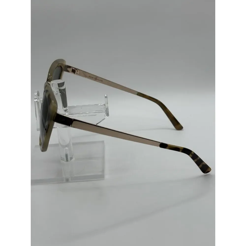 Ann Taylor Cat Eye Sunglasses Tortoise Gold Green Lenses Women 53-20-135